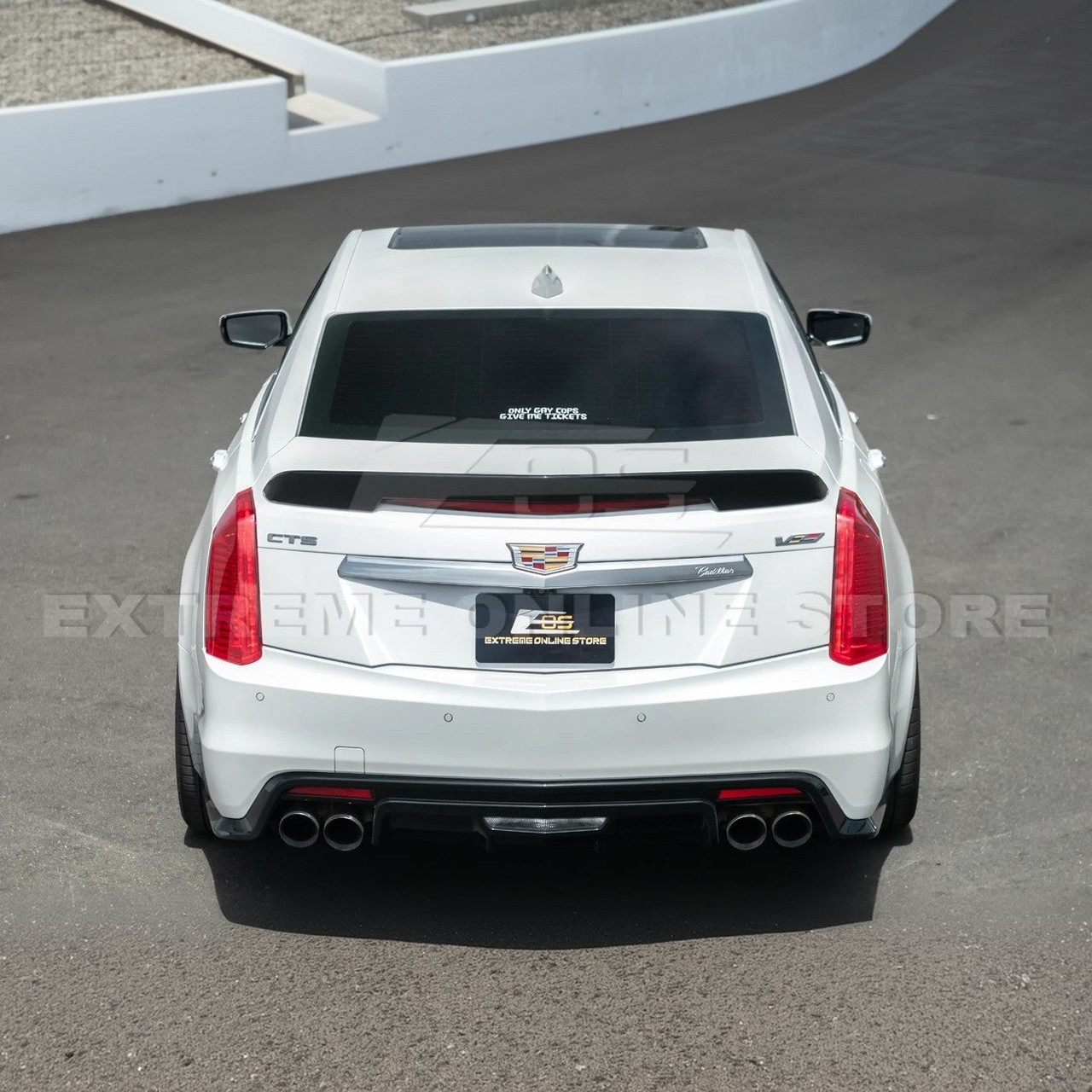 EOS Gloss Black Rear Spoiler - 16-19 Cadillac CTS-V (SPOILER-113-V2-ABS)