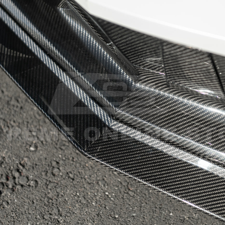 EOS Carbon Fiber Front Splitter Z06 Style - 2020+ Corvette C8 Stingray (FLIP-1129-BKCF)