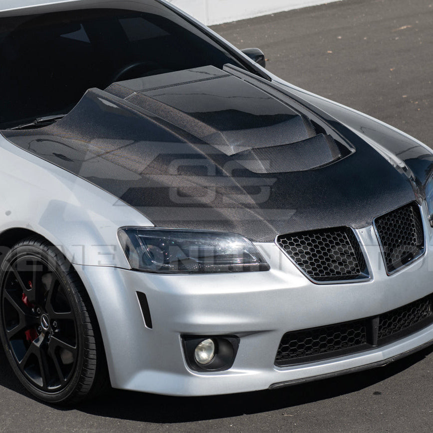 EOS Carbon Fiber Vented ZR1 Style Hood - 08-09 Pontiac G8 (HOOD-942-BKCF)
