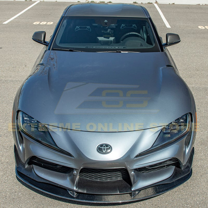 EOS Carbon Fiber Full Aero Kit - 2020+ Toyota Supra A90 (FLIP-260-BKCF_SS-261-BKCF_SPOILER-438-BKCF)