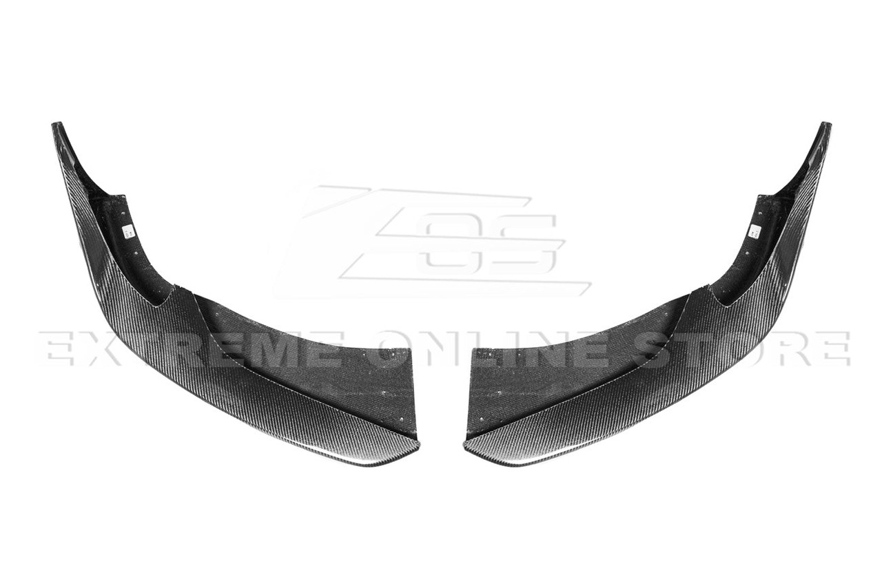 EOS Carbon Fiber Front Splitter Outers - 2020+ Toyota Supra A91 (FLIP-475-BKCF)