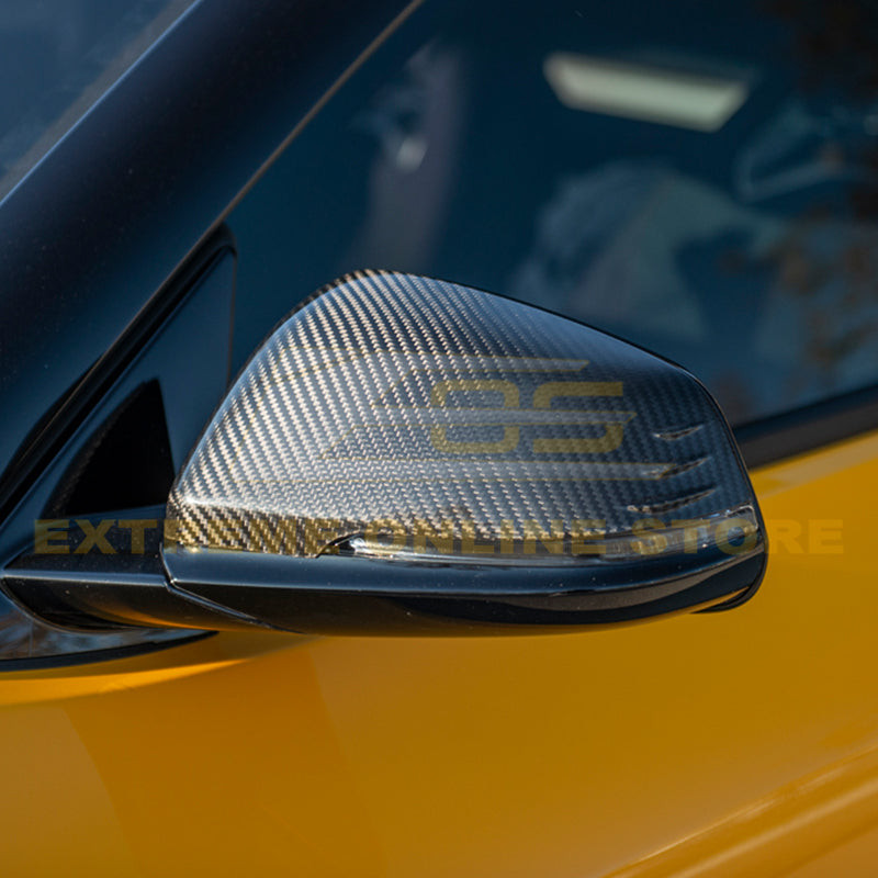 EOS Carbon Fiber Mirror Covers - 2020+ Toyota Supra A90 (MC-424-BKCF)