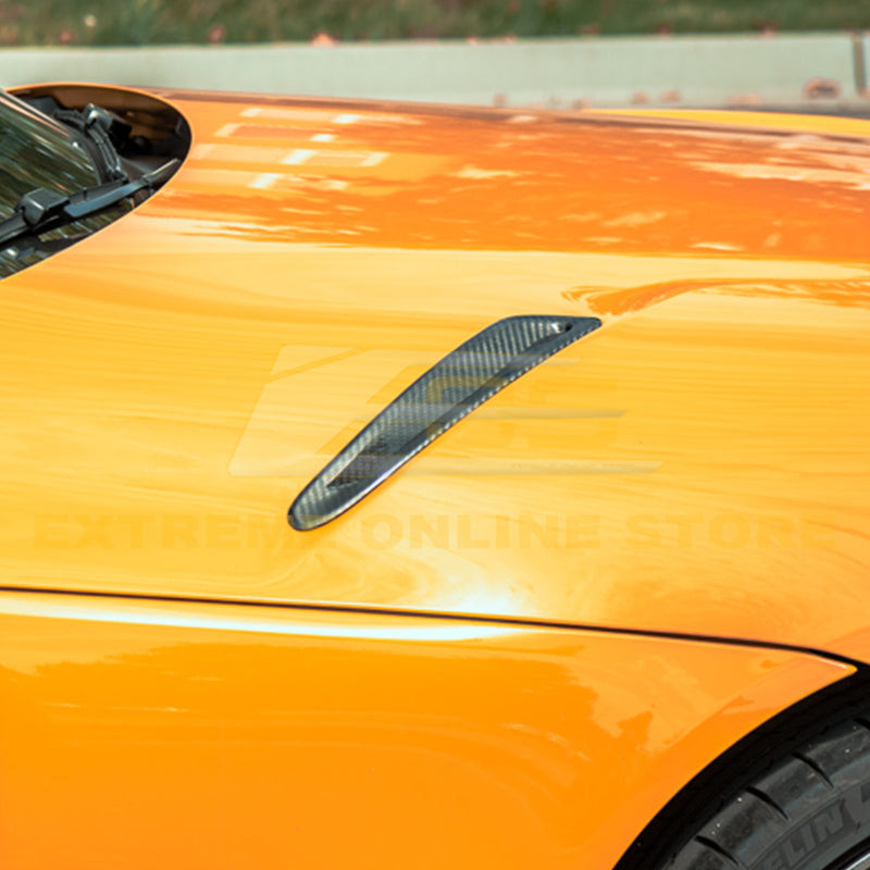 EOS Carbon Fiber Hood Ducts - 2020+ Toyota Supra A90 (VENT-391-BKCF)