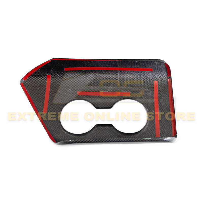 EOS Carbon Fiber Center Console Cover - 2020+ Toyota Supra (AC-487-BKCF)