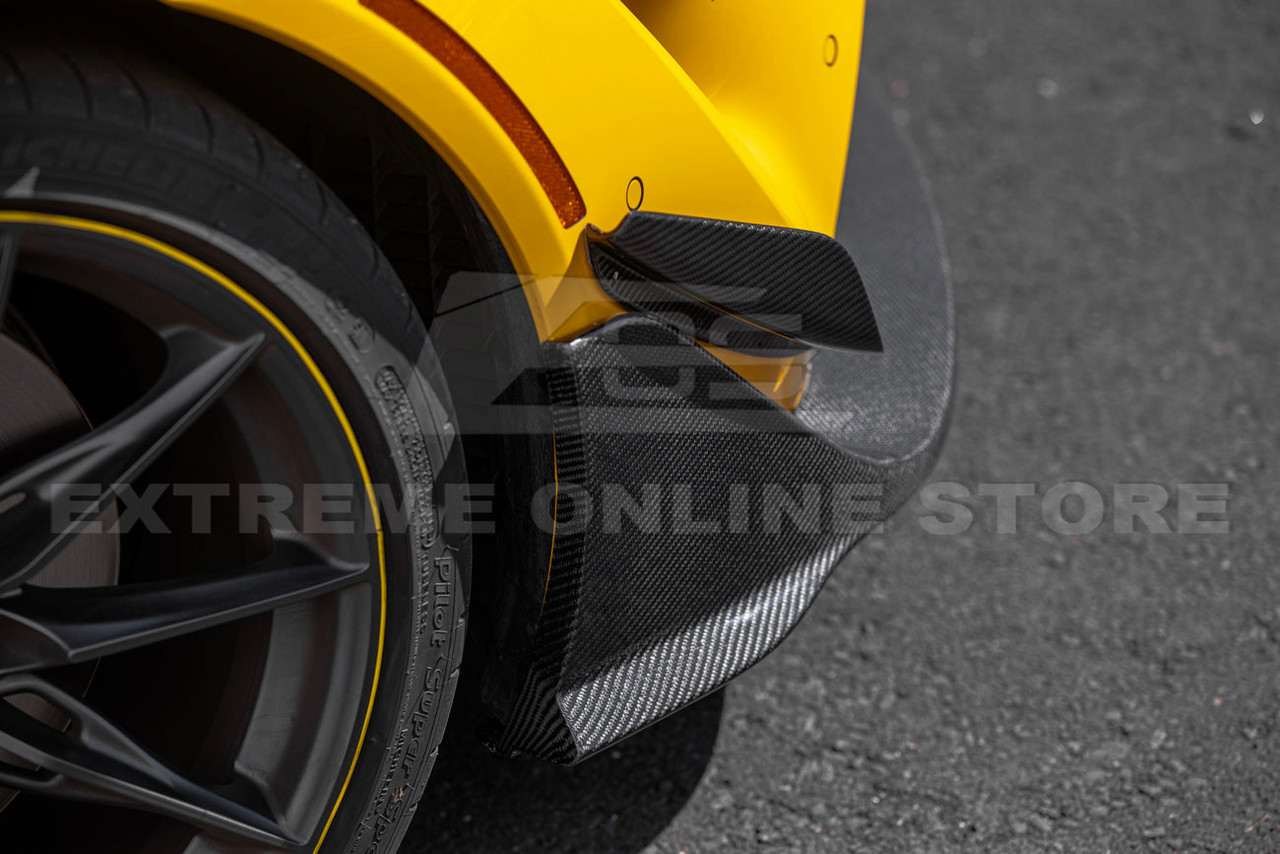 EOS Carbon Fiber Front Splitter & Canards - 2020+ Toyota Supra (FLIP-1020-BKCF_SPLITTER-539-BKCF)