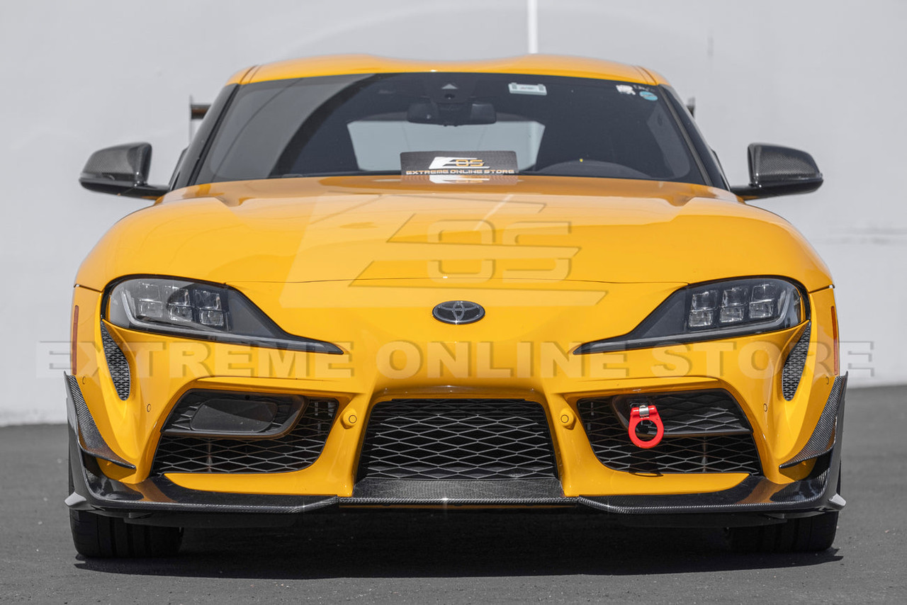 EOS Carbon Fiber A91 Front Splitter & Side Skirts - 2020+ Toyota Supra