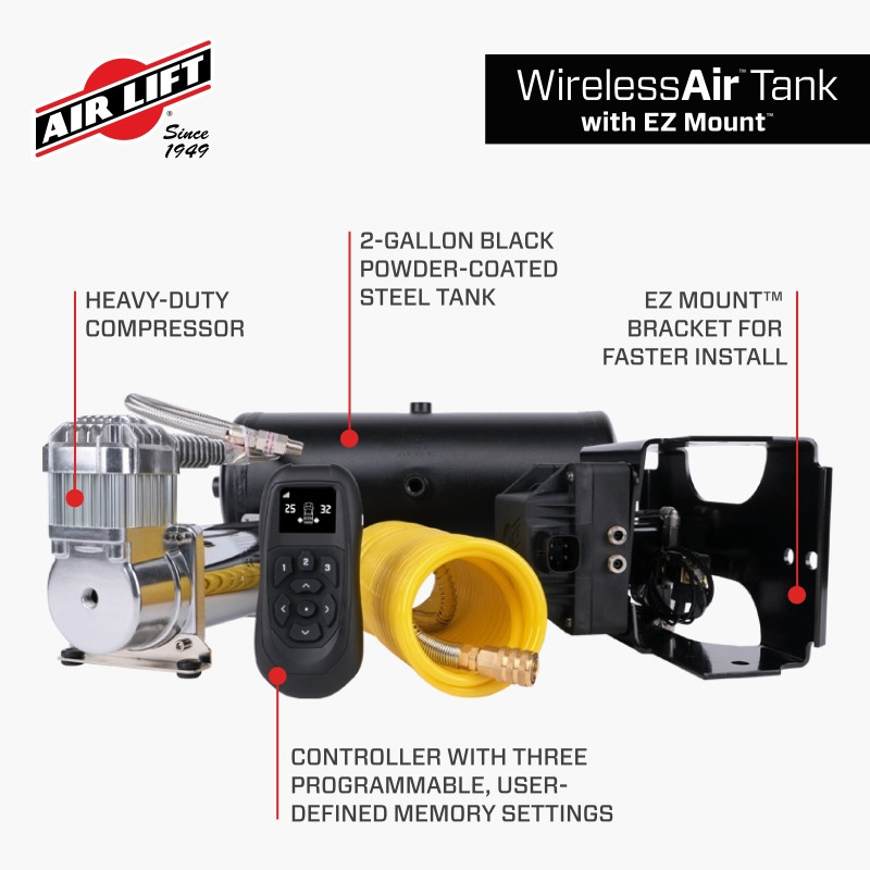 Air Lift Wireless Air Tank Kit w/ EZ Mount - 74100EZ