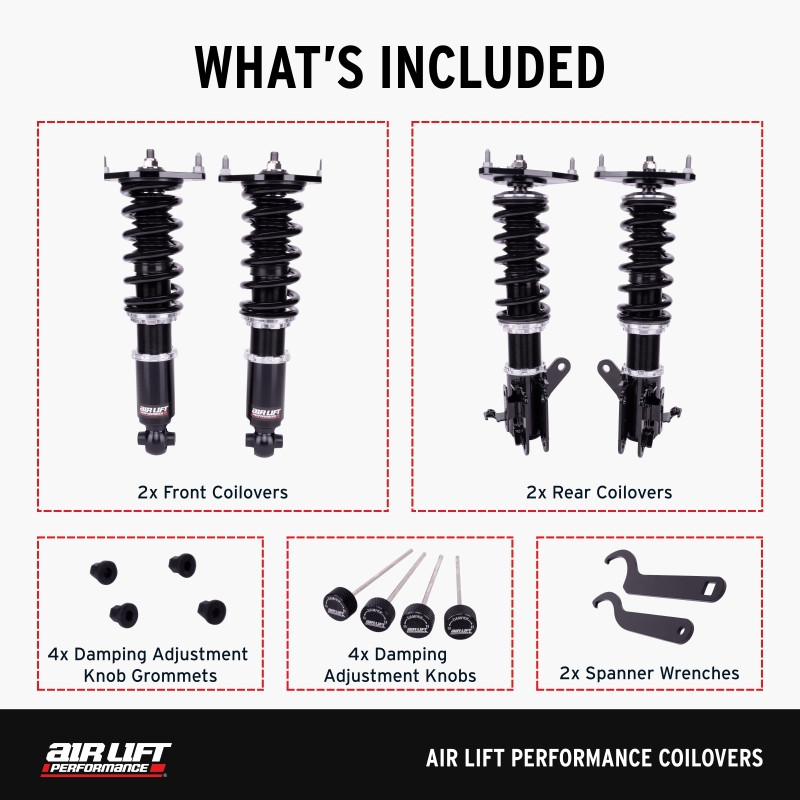 Air Lift Performance 14-24 Infiniti Q50 w/ Ball Lower Mount Coilover Kit - 79011