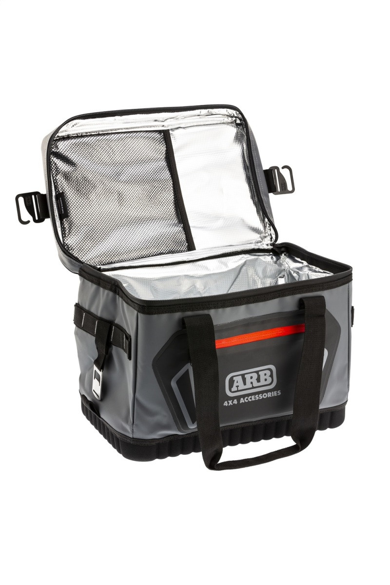 ARB Cooler Bag Charcoal w/ Red Highlights 15in L x 11in W x 9in H Holds 22 Cans - 10100376