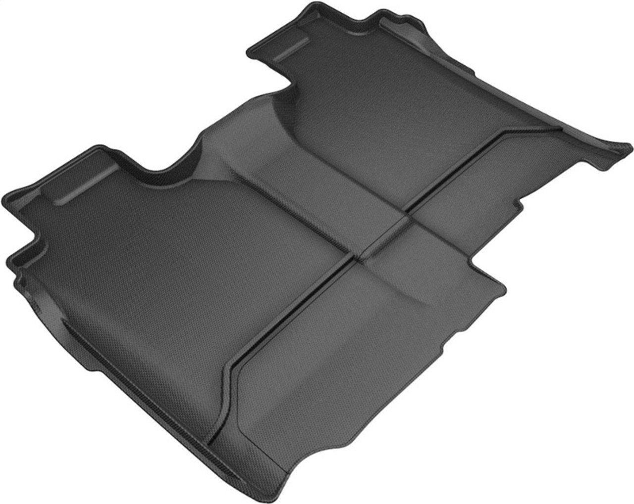 3D MAXpider 2019-2020 GMC/Chevrolet Sierra 1500/Silverado 1500 Kagu 2nd Row Floormats - Black - L1GM02421509