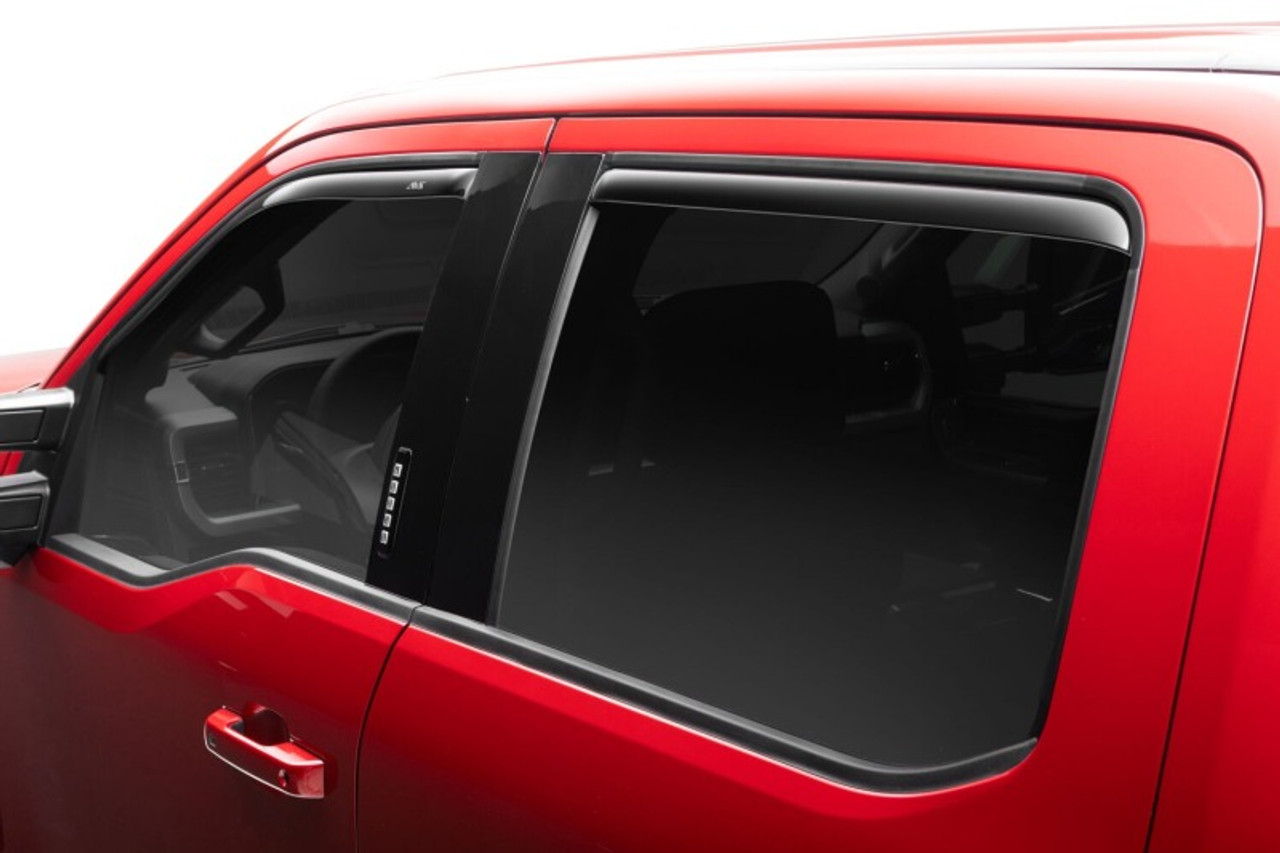 AVS 17-18 Ford F-250 Super Duty Supercrew Ventvisor Front & Rear Window Deflectors 4pc - Smoke - 194381