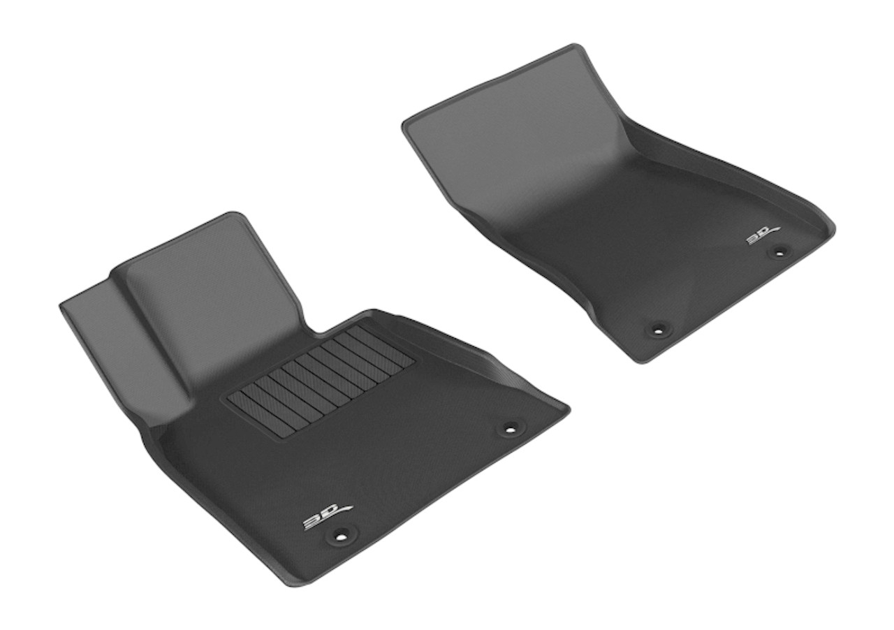 3D MAXpider 2015-2019 Genesis/Hyundai G80/Genesis Sedan Kagu 1st Row Floormat - Black - L1HY06111509