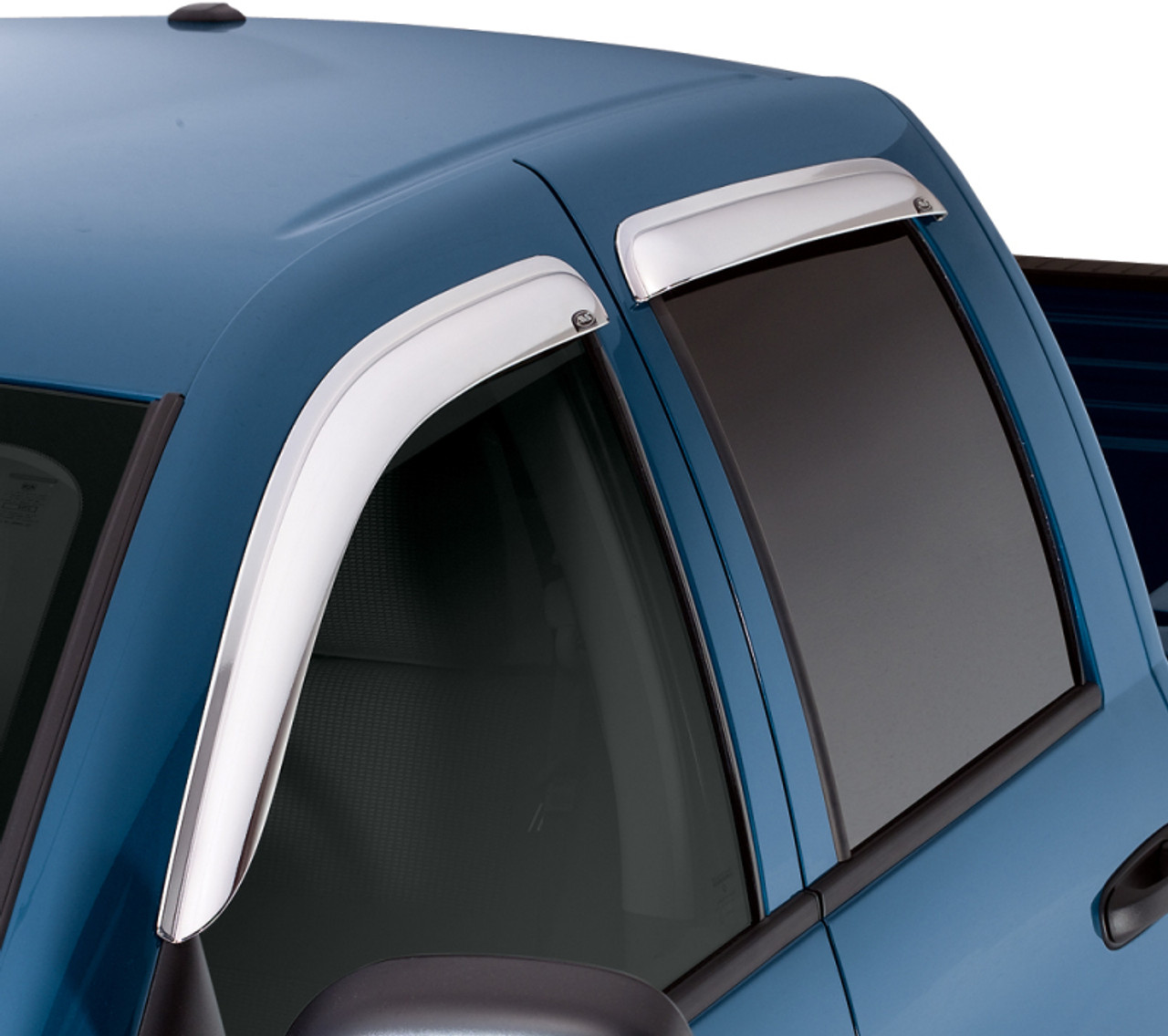 AVS 10-17 Chevy Equinox Ventvisor Outside Mount Front & Rear Window Deflectors 4pc - Chrome - 684166