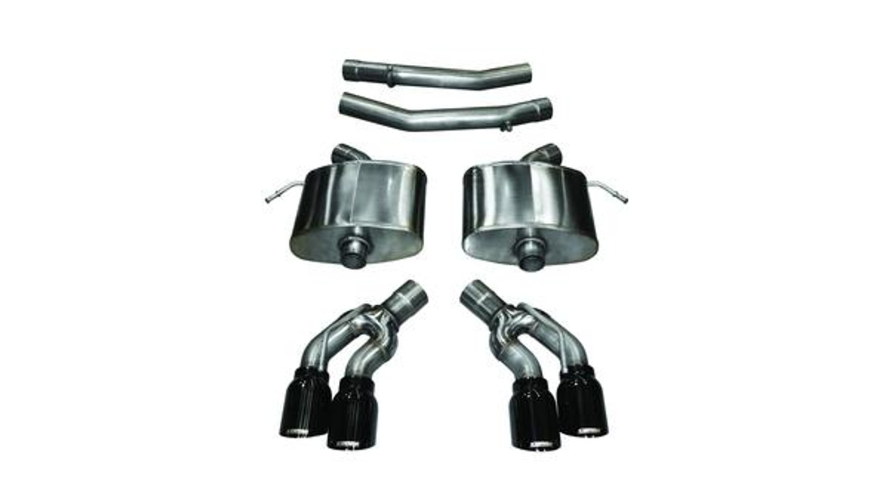 Corsa Xtreme Axleback Exhaust - Black 4" Tips - 2016+ CTS-V