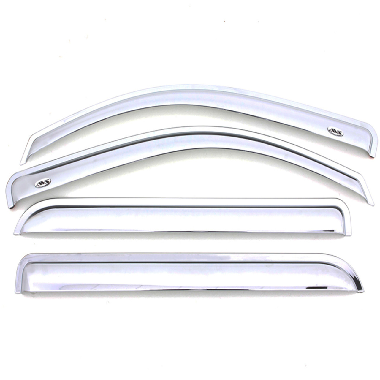 AVS 2019 RAM 1500 Crew Cab Ventvisor Outside Mount Front & Rear Window Deflectors 4pc - Chrome - 684806
