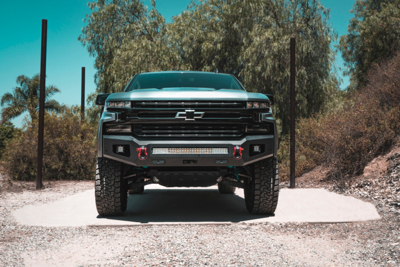 Body Armor 4x4 2019+ Chevy Silverado 1500 Ambush Series Front Bumper (Non-Winch) - GM-19344