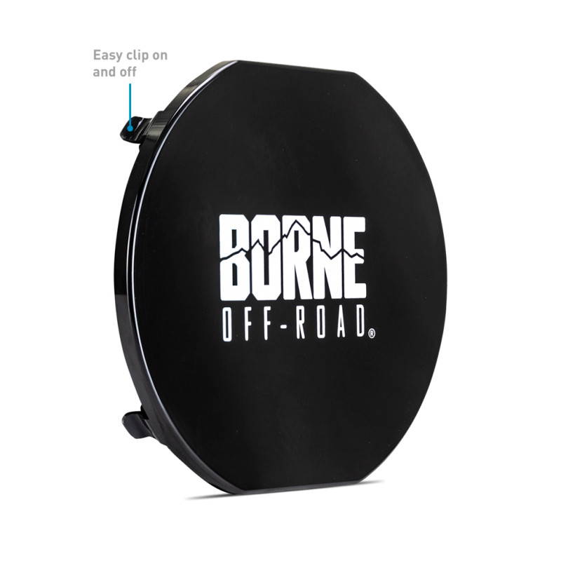 Borne Off-Road 7in Round Light Cover Black - BNLT-COV-RD7BK