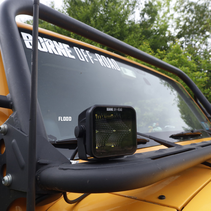 Borne Off-Road Light Pods (Kit of 2) 3x3 Flood - BNLT-LP33-2F