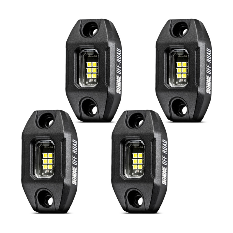 Borne Off-Road Rock Light (Kit of 4) Short Harness - BNLT-RL-4A