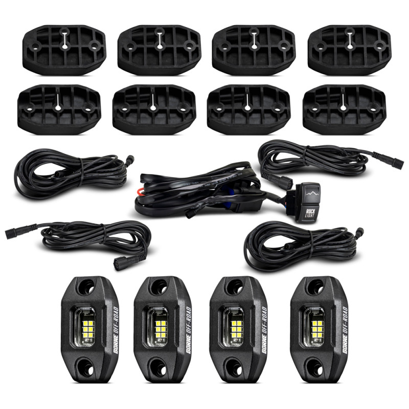 Borne Off-Road Rock Light (Kit of 4) Short Harness - BNLT-RL-4A