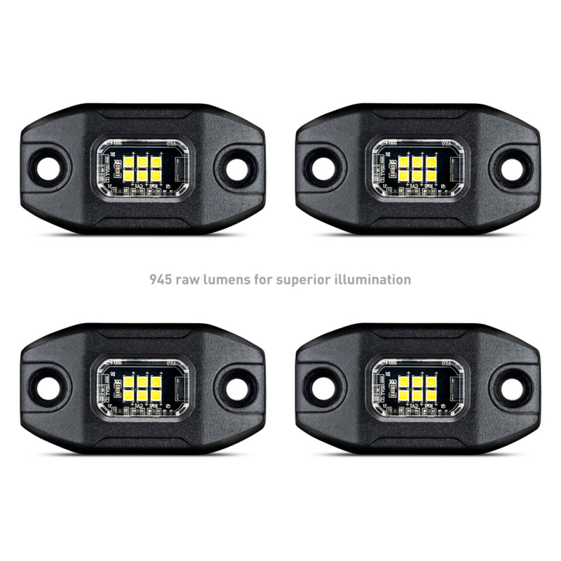 Borne Off-Road Rock Light (Kit of 4) Short Harness - BNLT-RL-4A