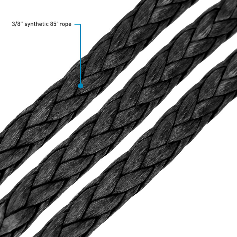 Borne Off-Road 12K Winch - Black Synthetic Rope - BNWN-12-SBK