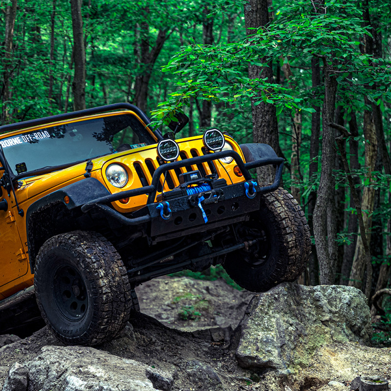 Borne Off-Road 12K Winch - Black Synthetic Rope - BNWN-12-SBK
