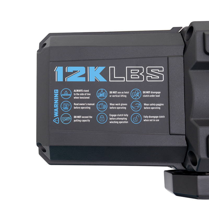 Borne Off-Road 12K Winch - Red Synthetic Rope - BNWN-12-SRD