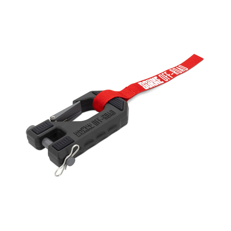 Borne Off-Road Winch Hook - 3/8in Rope - Hand Strap - Red - BNWN-SR-38-85KRD
