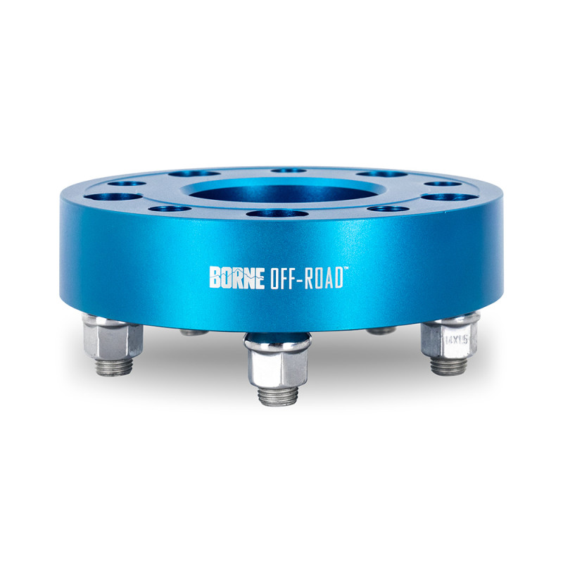 Borne Off-Road Wheel Spacers - 5x127 - 71.6 - 38.1mm - M14 - Blue - BNWS-003-381BL