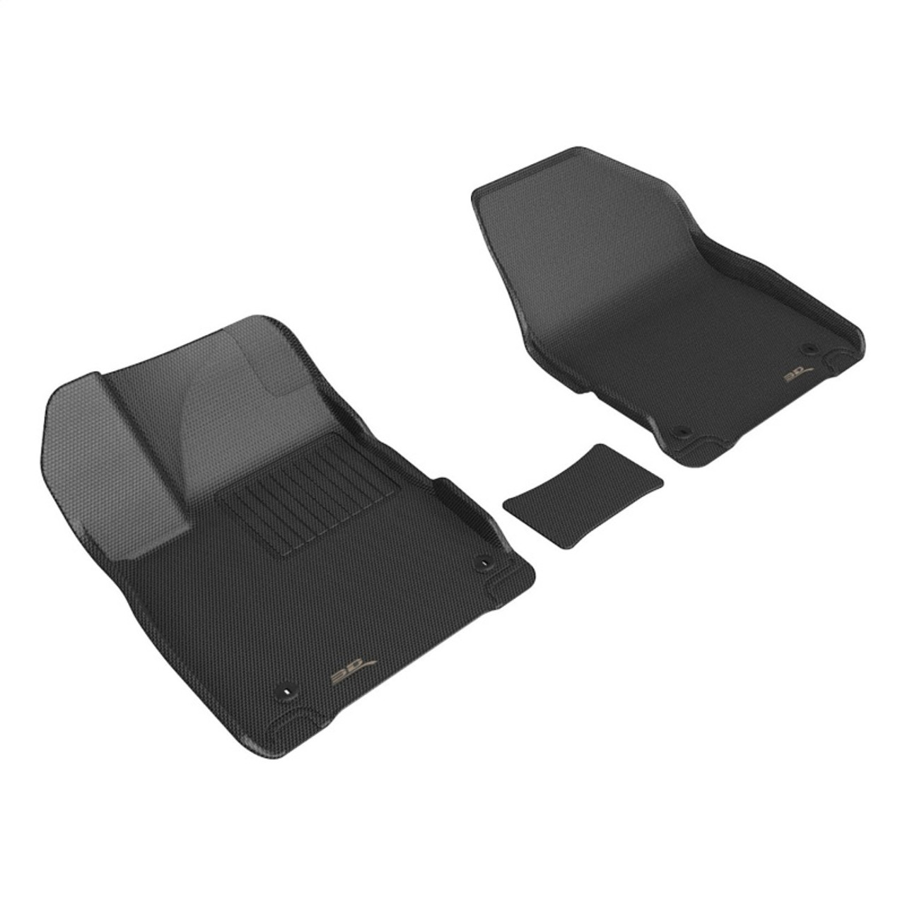3D MAXpider 2023 Kia EV6 Kagu Black Floor Mat - Row 1 (3pc) - L1KA07111509