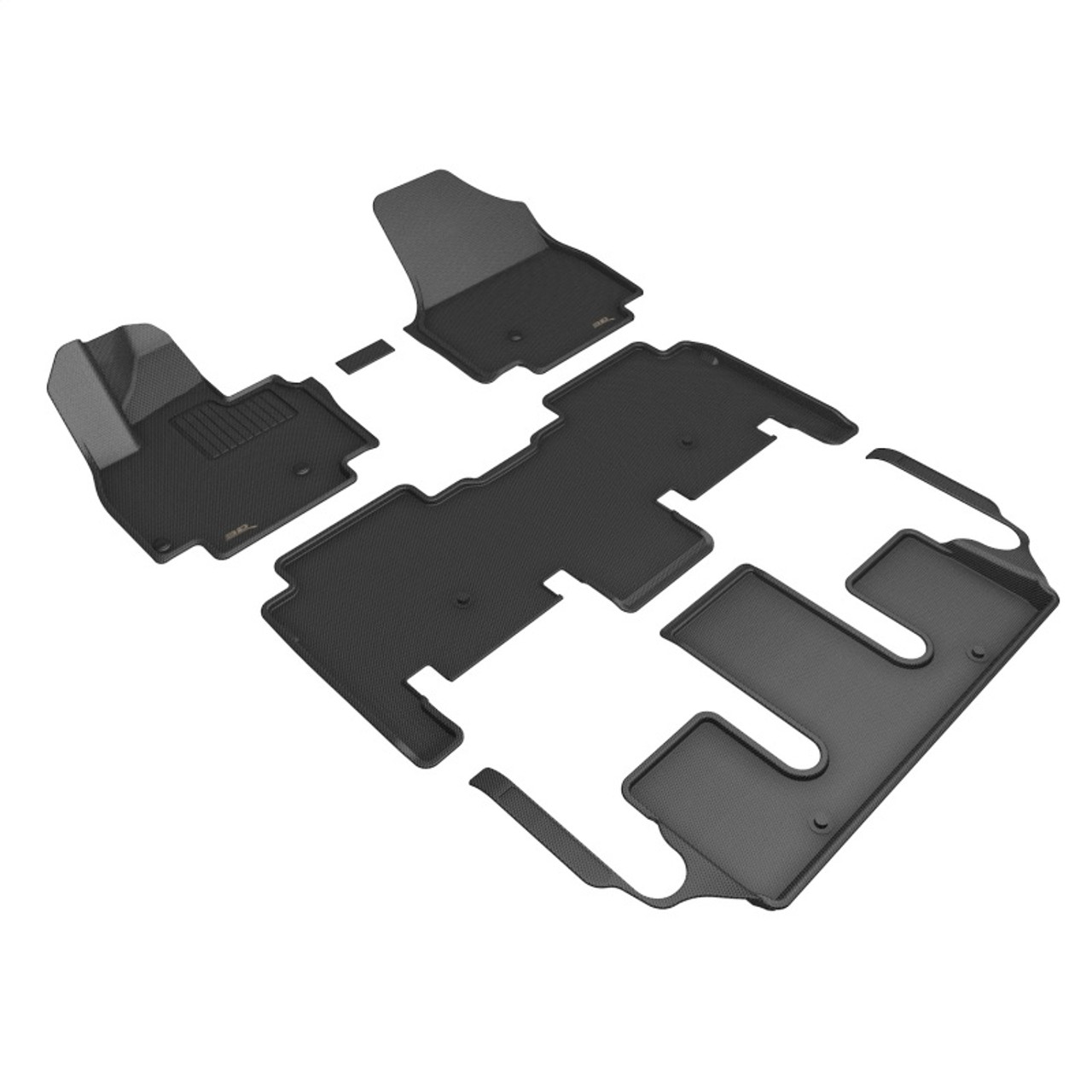 3D MAXpider 2024 Kia EV9 6-Seater Kagu Black - 1st/2nd/3rd Rows - L1KA08301509