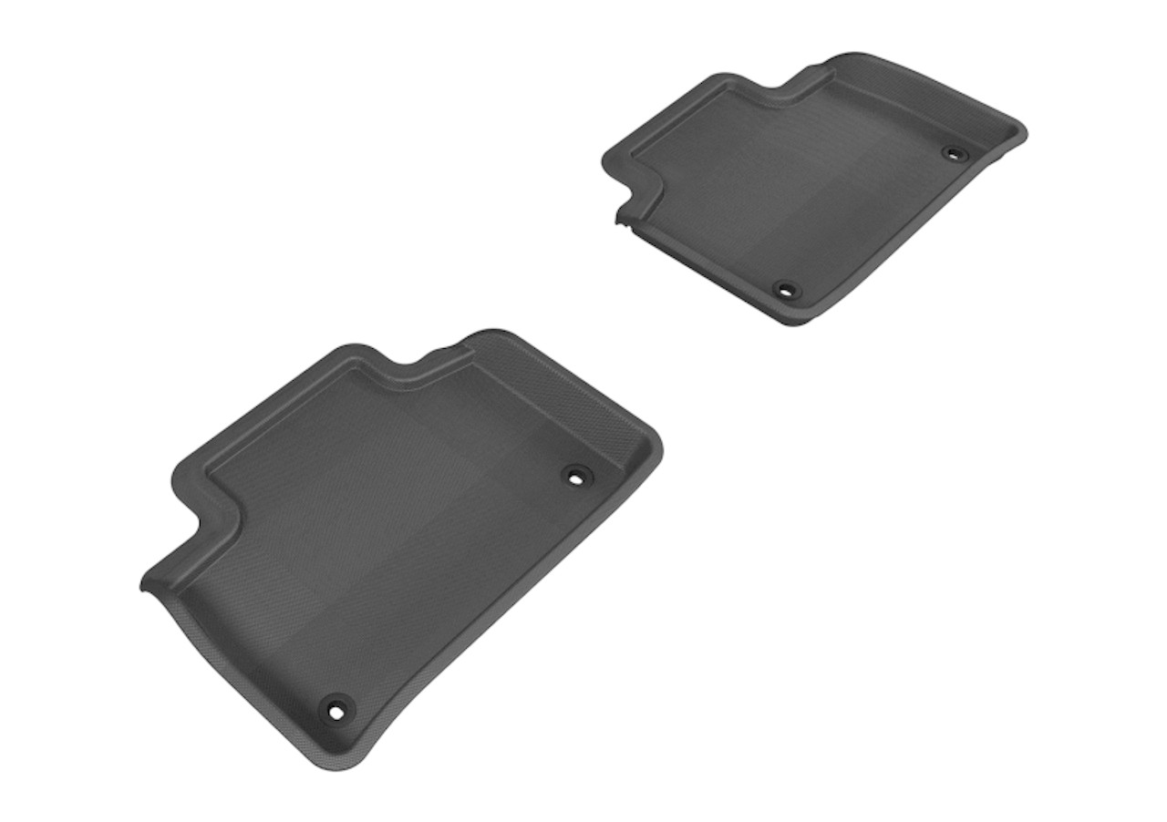 3D MAXpider 2007-2012 Lexus LS460 Kagu 2nd Row Floormats - Black - L1LX03821509