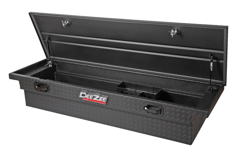 Deezee Universal Tool Box - Red Crossover - Single Lid Black BT Pull Handle (Low/Txt Blk) - DZ10170LTB