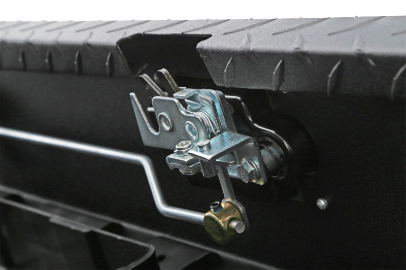 Deezee Universal Tool Box - Red Crossover - Single Lid Black BT Pull Handle (Low/Txt Blk) - DZ10170LTB