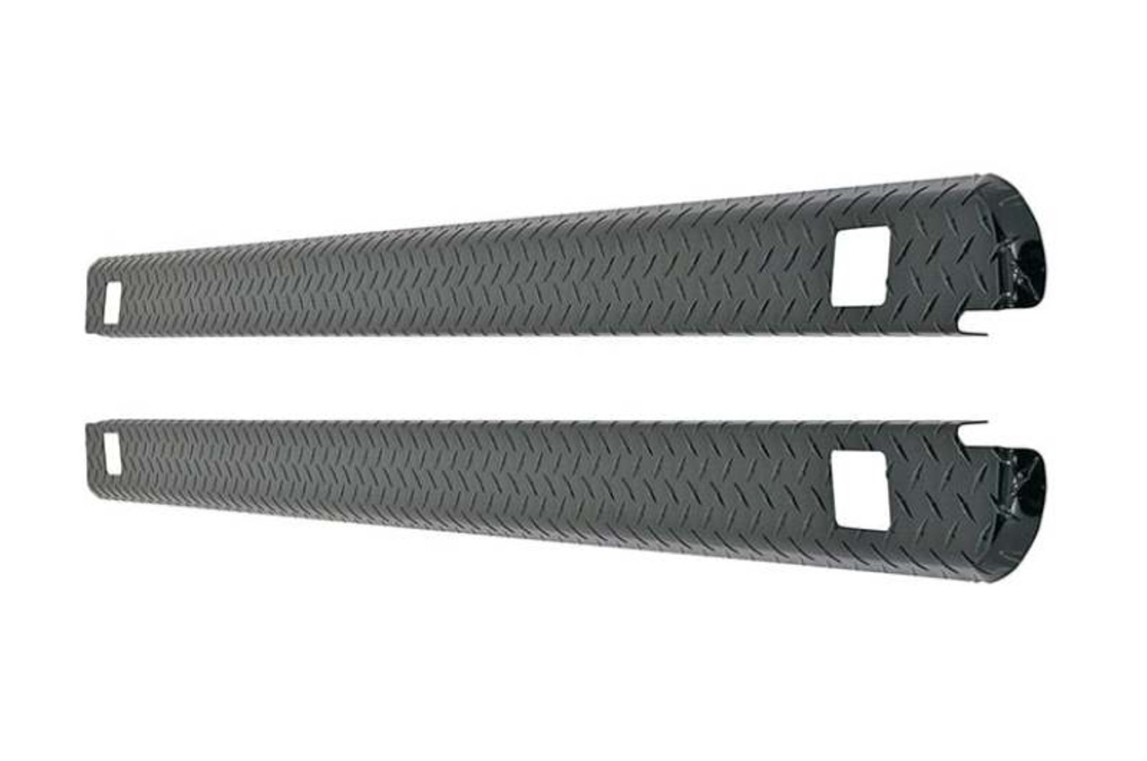 Deezee 07-13 Chevrolet Silverado Bed Cap Wrap W/Stake Pockets Black-Tread Aluminum 8Ft Bed - DZ11987B