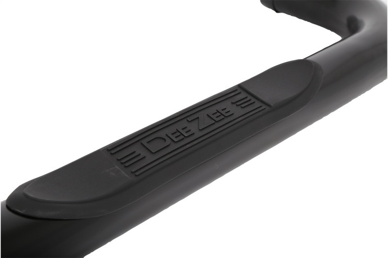 Deezee 14-19 Chevrolet Silverado Tubes - 3In Round Black Steel CrewCab - DZ372531