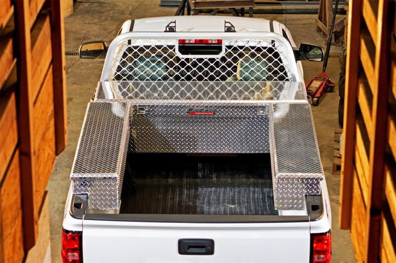 Deezee Universal Tool Box - Red Crossover - Single Lid BT Alum Full Size (Deep) - DZ8170D