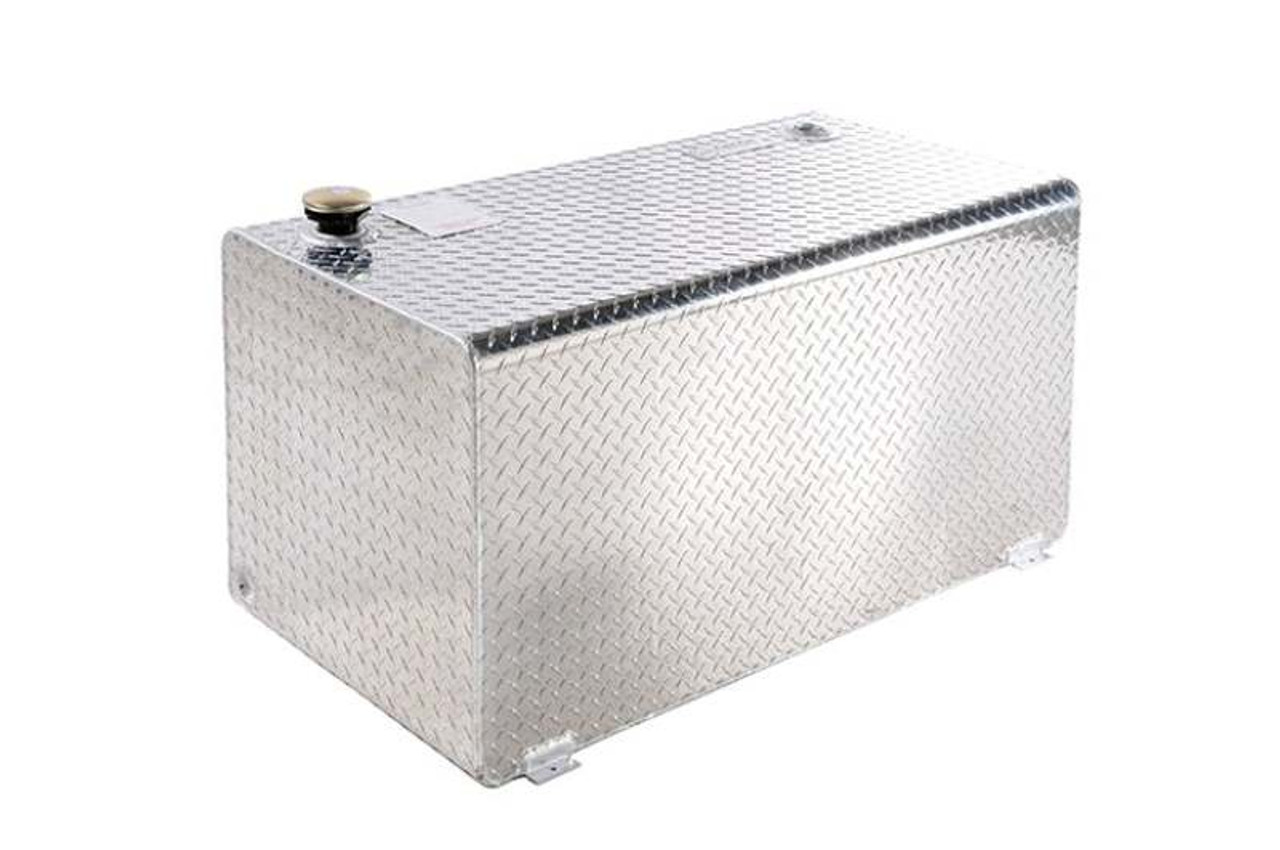 Deezee Universal Tanks - Auxiliary Short Rectangle Brite-Tread Aluminum - DZ91753X