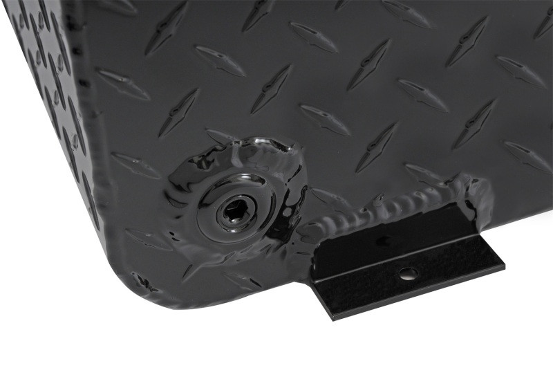 Deezee Universal Tanks - Long Rectangle Black-Tread Aluminum - DZ92556NB