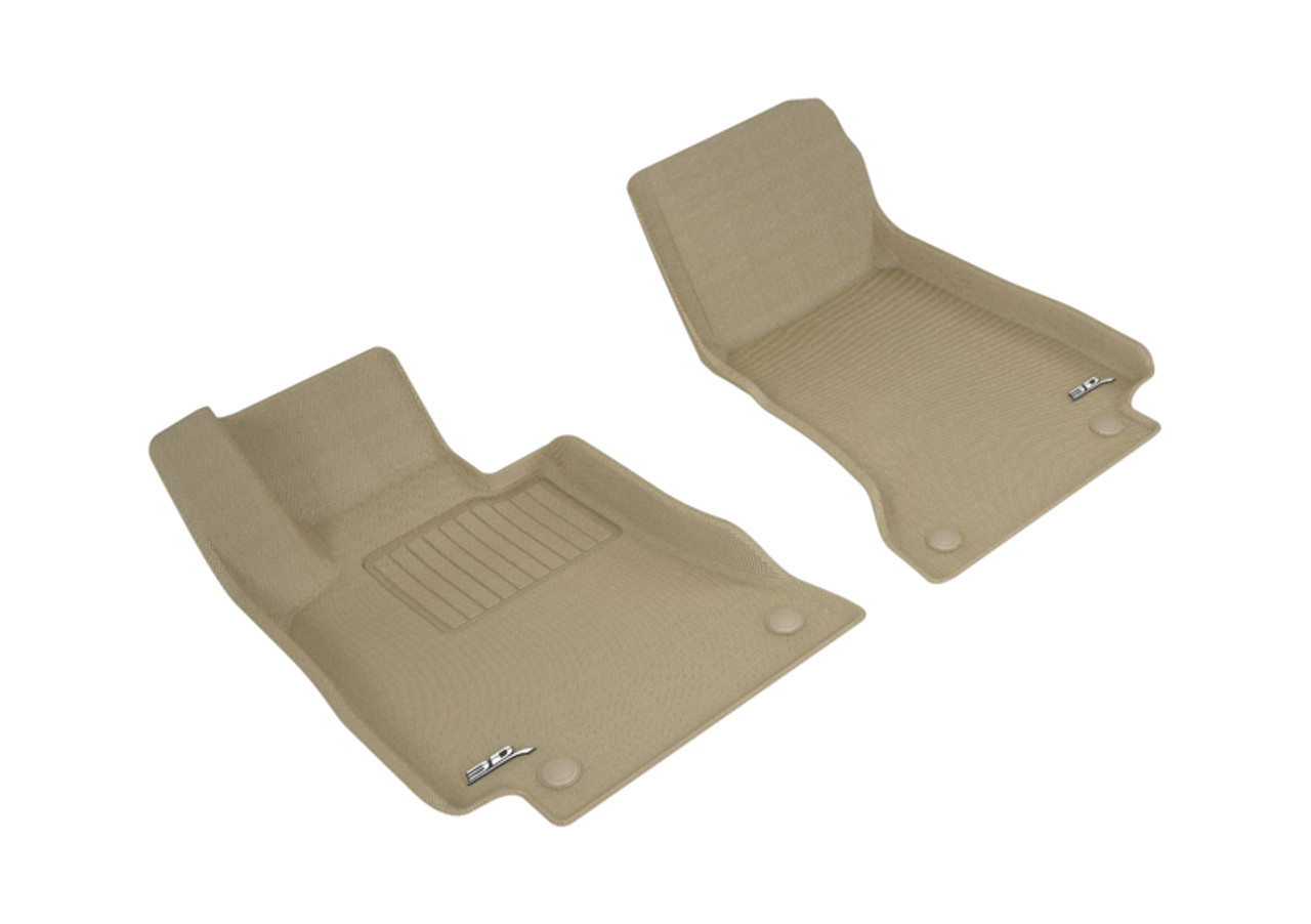 3D MAXpider 2018-2020 Mercedes-Benz E-Class Coupe C238 Kagu 1st Row Floormat - Tan - L1MB10311502