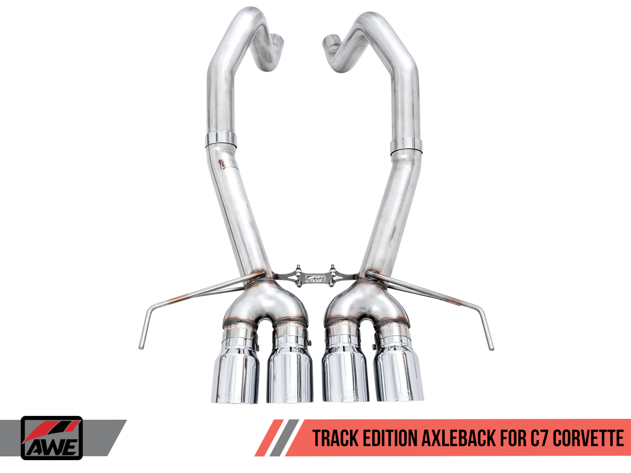 AWE Track Edition Axleback - Chrome Tips - C7 Covette Stingray / GS / Z06 / ZR1