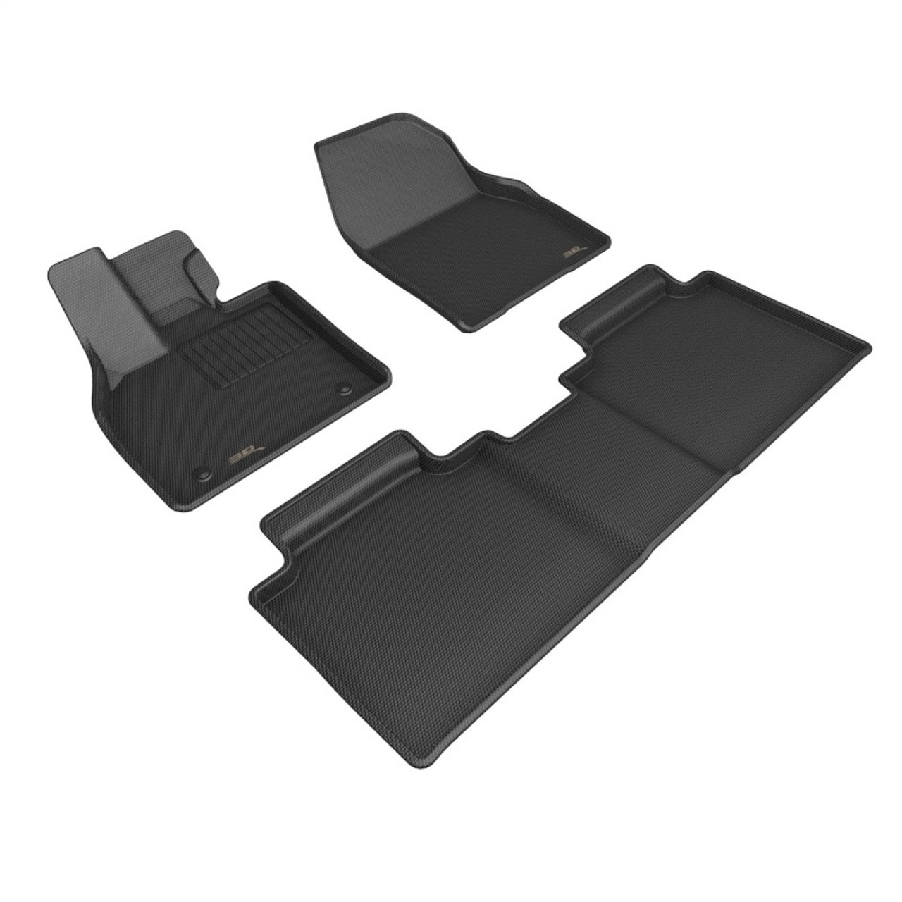 3D MAXpider 2023 Toyota BZ4X Double Cab Kagu 1st & 2nd Row Floormats - Black - L1TY29001509