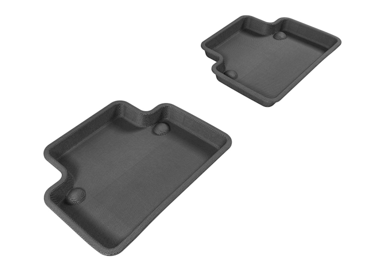 3D MAXpider 2004-2012 Volvo S40 Kagu 2nd Row Floormats - Black - L1VV00321509