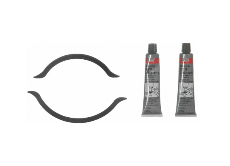 Fel-Pro 01-05 Mazda Miata Engine Oil Pan Gasket Set - RTV Black Silicone w/ Rubber End Seals - OS30631R