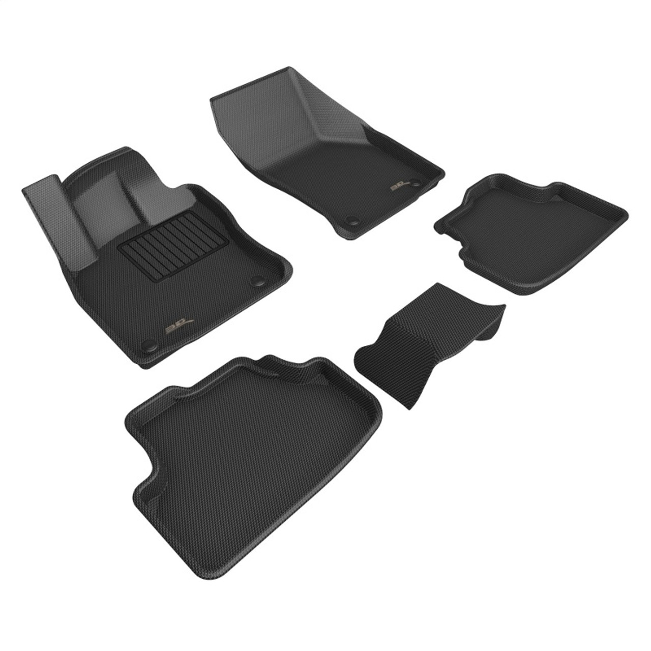 3D Maxpider 21-23 Volkswagen Golf Gti/Golf R Kagu Floor Mat- Black R1 R2 - L1VW12201509