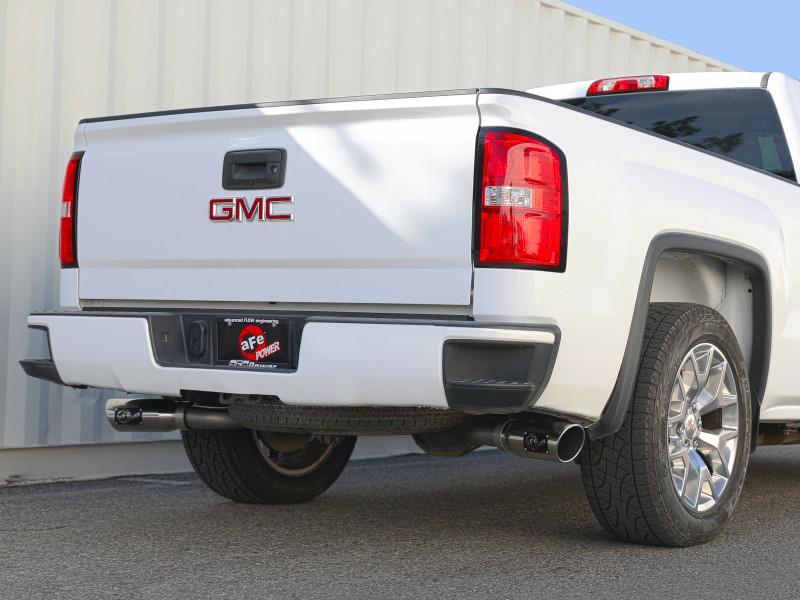 afe Gemini XV Cat-Back Exhaust System GM Trucks 09-18 V6-4.3/V8-4.8/5.3L - 49-34133-P Photo - Mounted