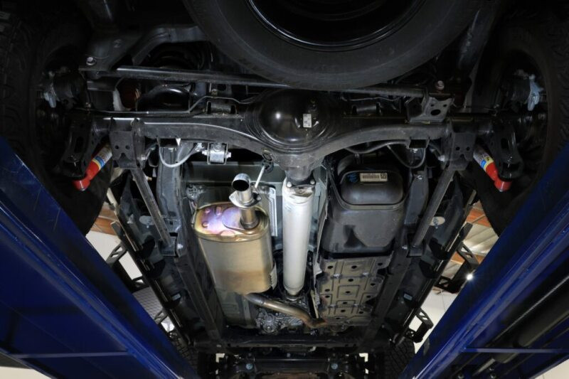 afe ROCK BASHER Axle-Back Exhaust System Toyota Tacoma 24-25 L4-2.4L (t) - 49-46082 Photo - Mounted