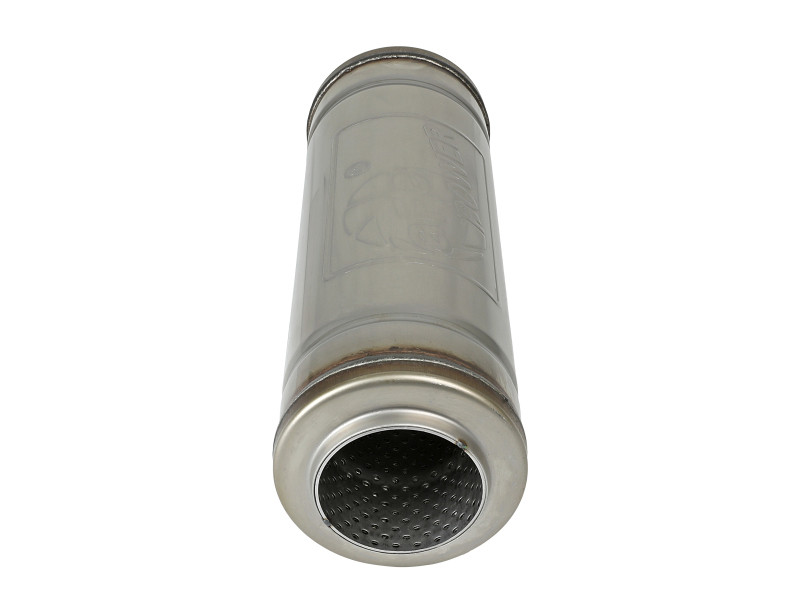 afe MACH Force-Xp Muffler 3 IN ID Center/Center x 5 IN Dia. x 14 IN L - Round Body - 49M30049 Photo - Unmounted