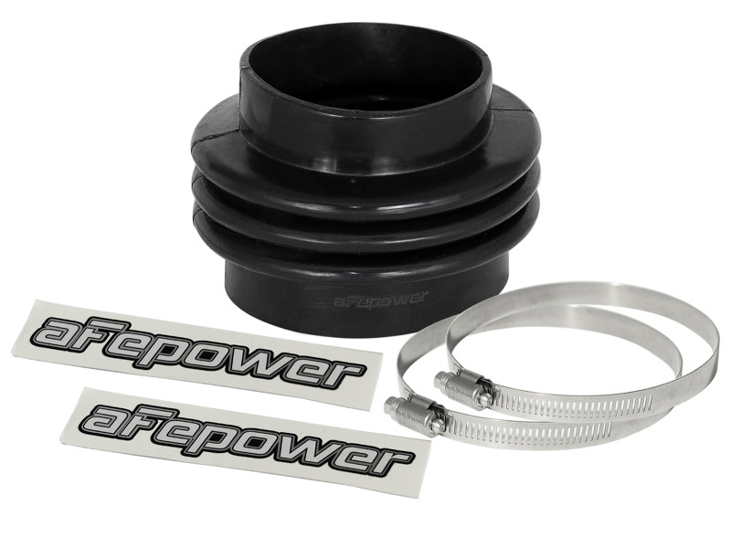 afe Magnum FORCE Intake Coupling Kit (3-1/2 IN ID to 4 IN ID x3-1/2 IN L) Straight Bellow- Black - 59-00081 Photo - Primary